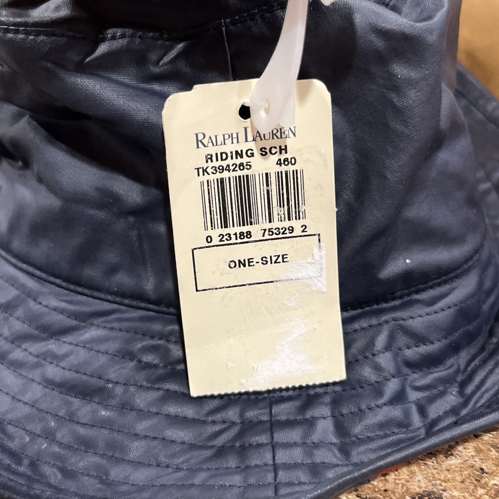 Vtg Polo Ralph Lauren Navy Blue & Heritage Tartan Plaid Toddler Bucket Hat NWTs - Picture 9 of 11